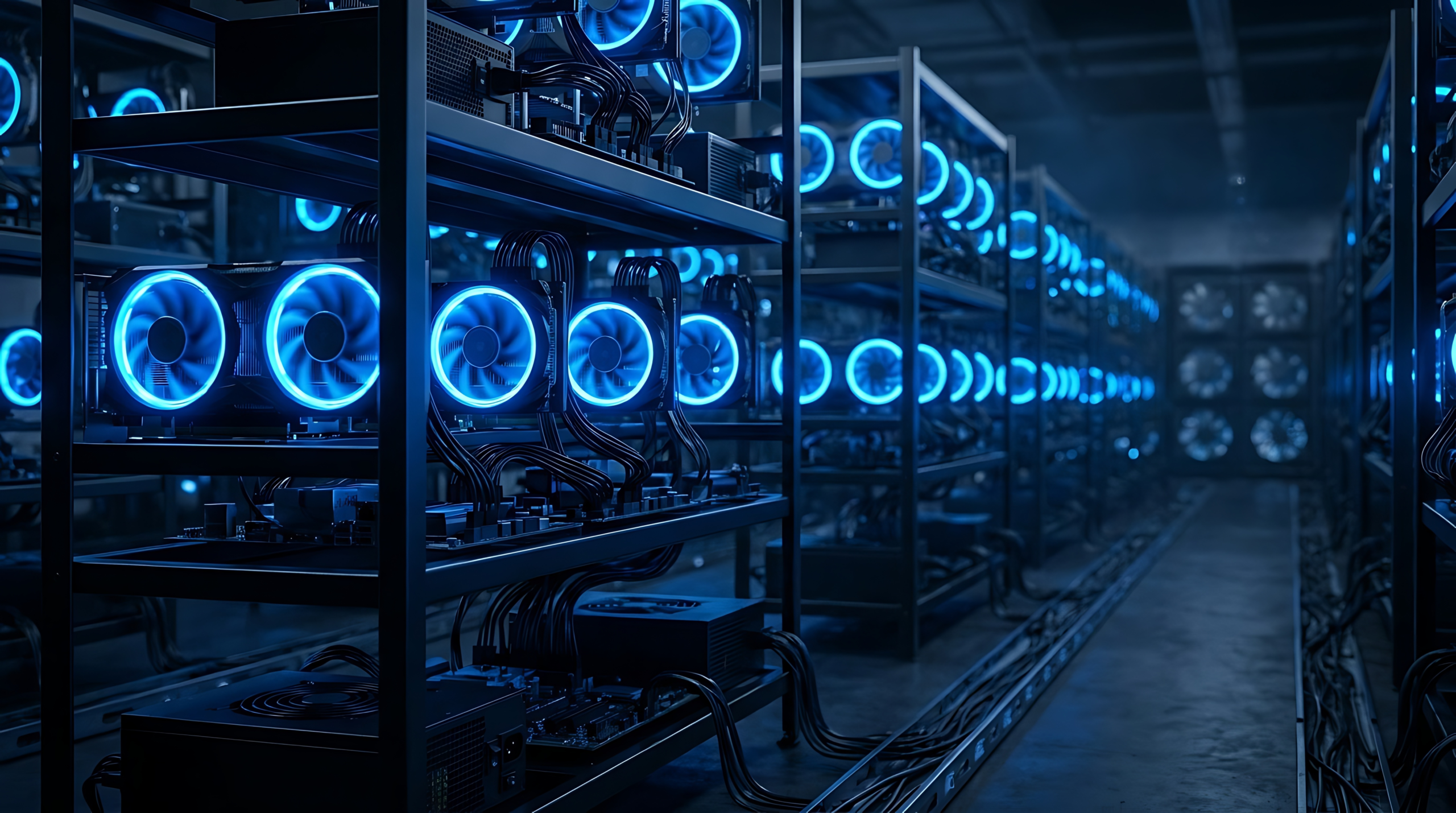Rows of high-performance GPU computing systems representing AI and hyperscale data center infrastructure.
